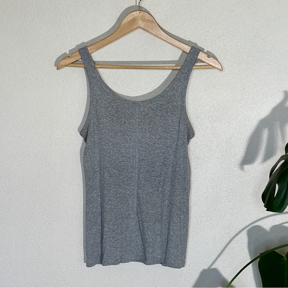 Everlane Ribbed Cotton Tank Top | Grey | M - Picture 3 of 3
